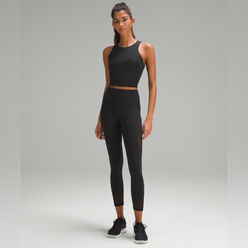 Black Lululemon Wunder Train Mesh Leggings Never Worn Size 10
